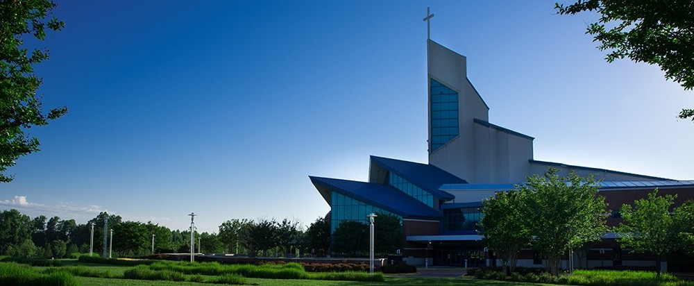 Church Landscaping with Rubber Mulch